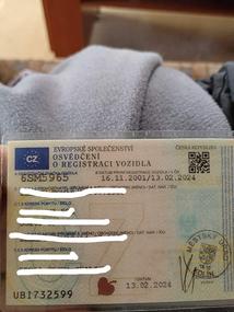 SPZ + doklady od přívěsu