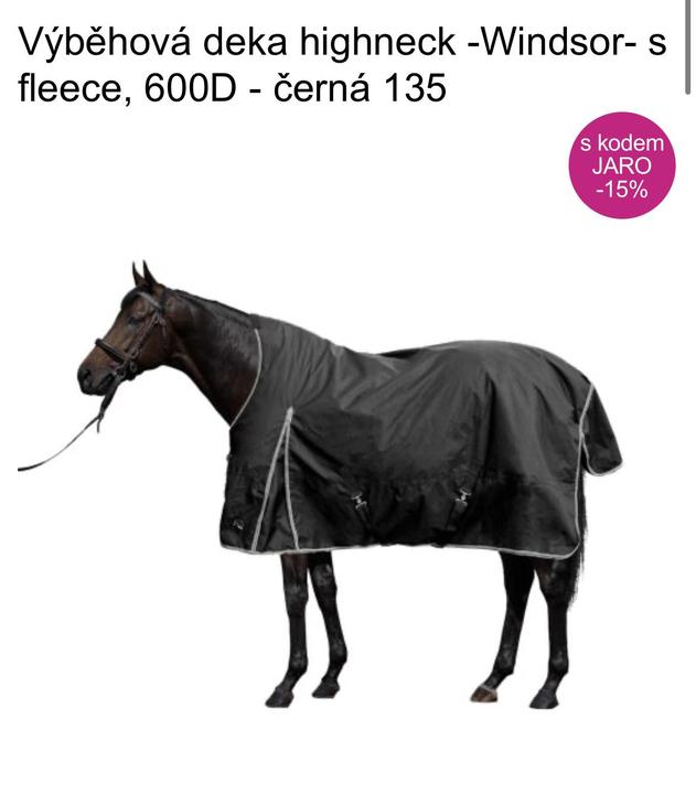 Výběhová deka HKM HighNeck Windsor Fleece